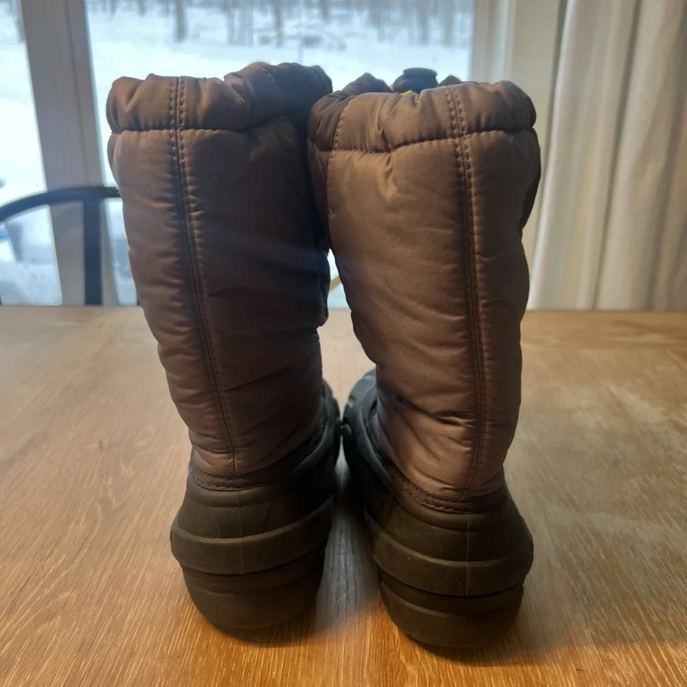 SOREL Snow Commander Black Gray Winter boots lined size 4 youth Snow‎